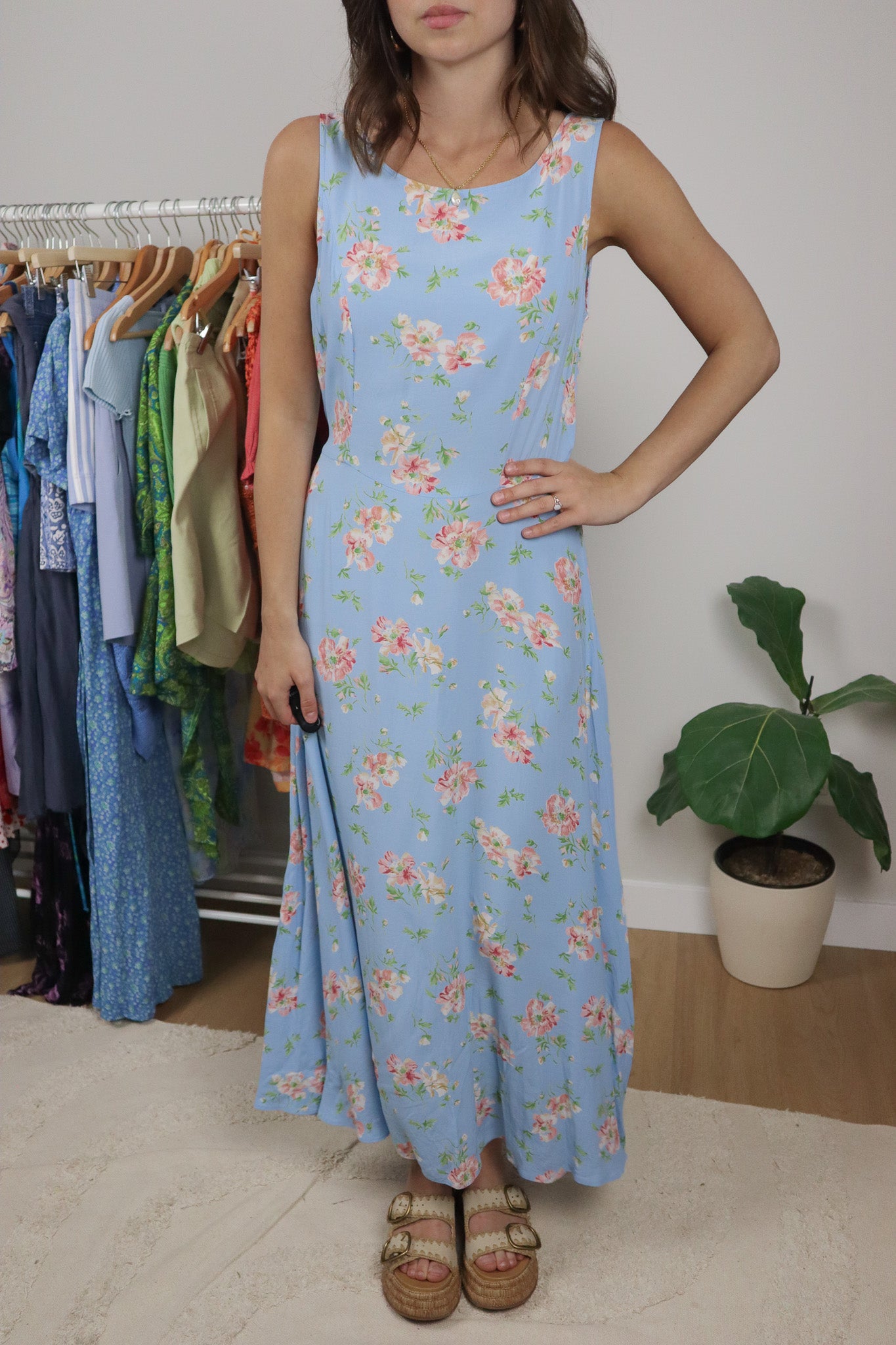 Made in Hungary x Vintage x Floral Maxi Dress (6/8)