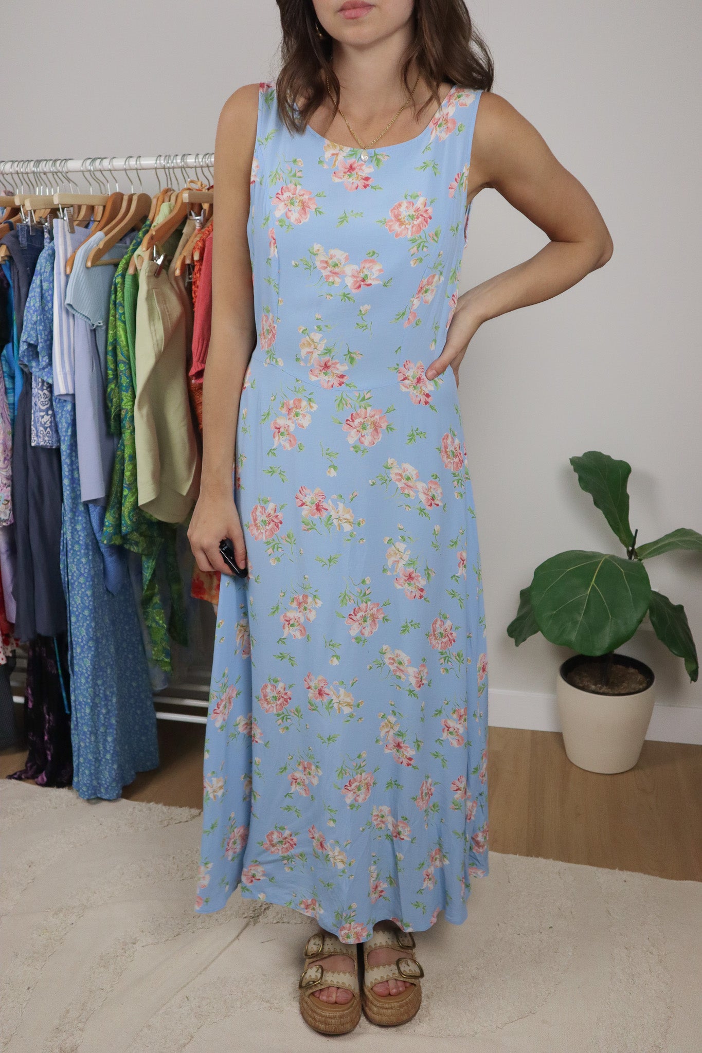 Made in Hungary x Vintage x Floral Maxi Dress (6/8)