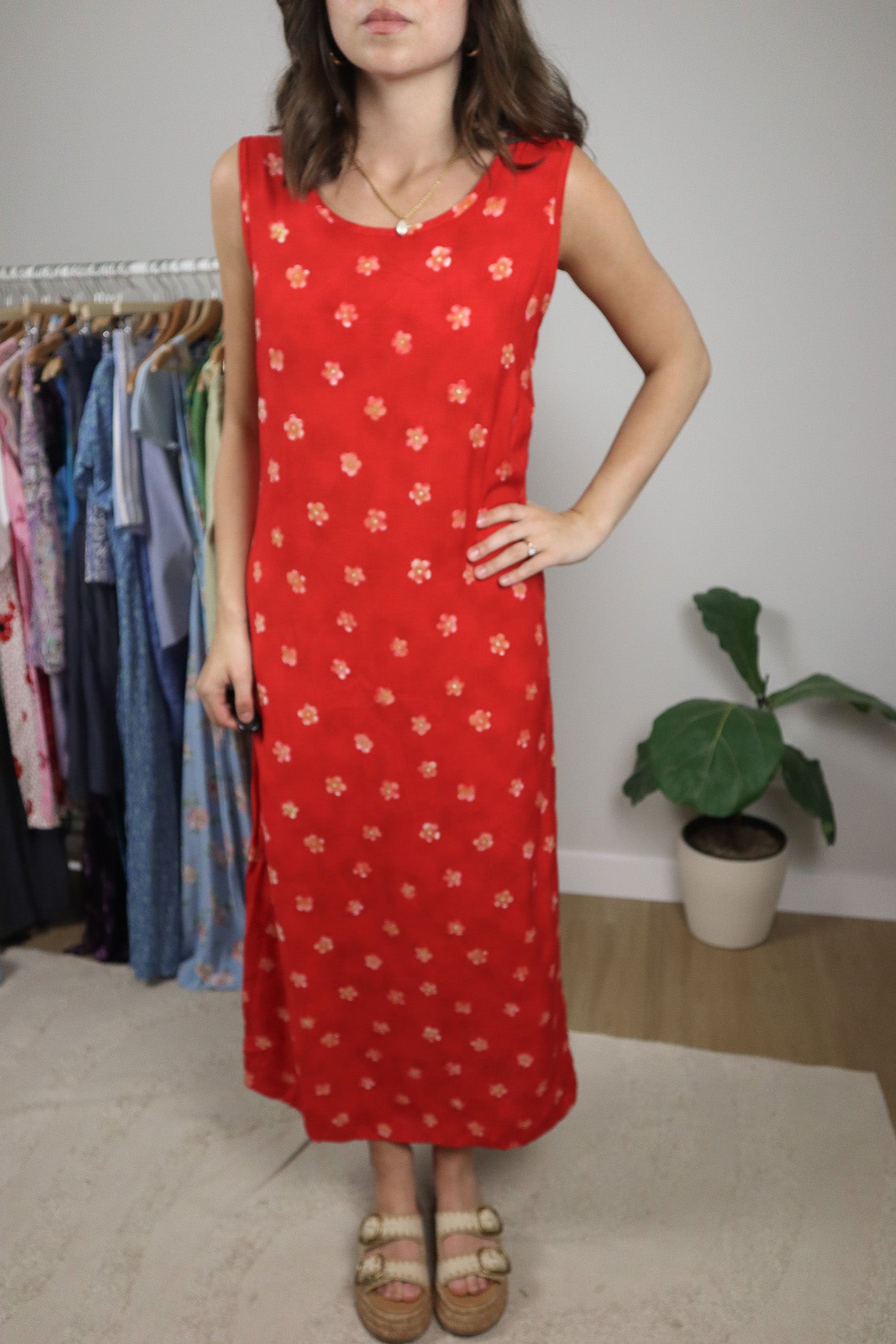 Made in Canada x Vintage x Floral Maxi Dress (10)