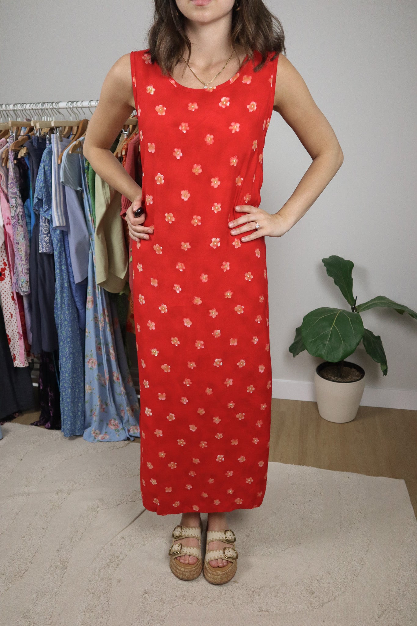 Made in Canada x Vintage x Floral Maxi Dress (10)