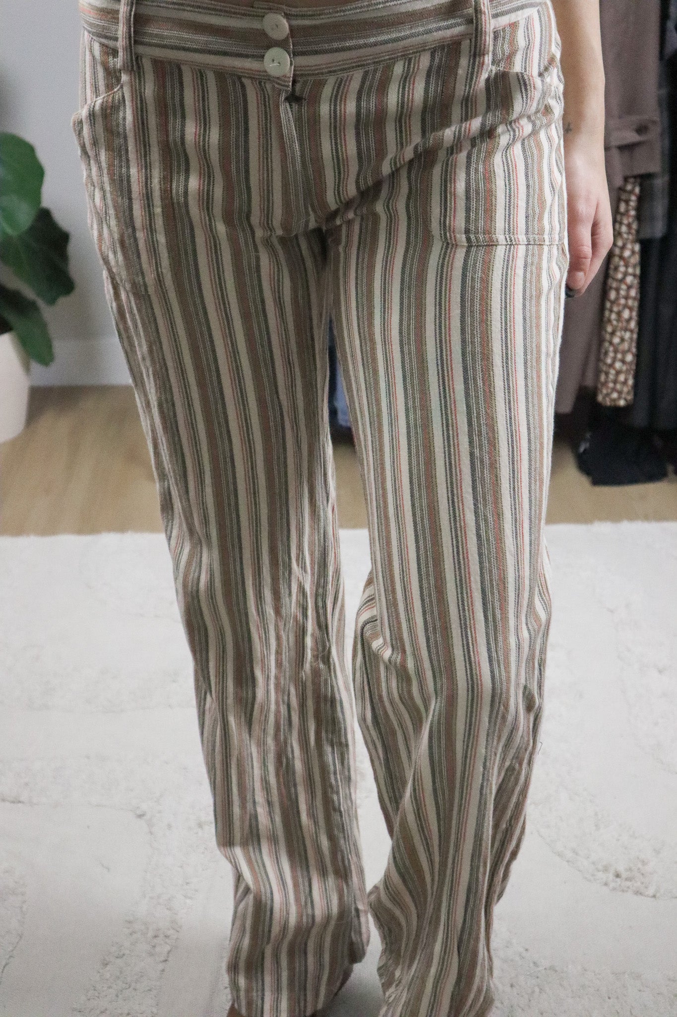 Vintage x Striped Low Rise Pants (10)