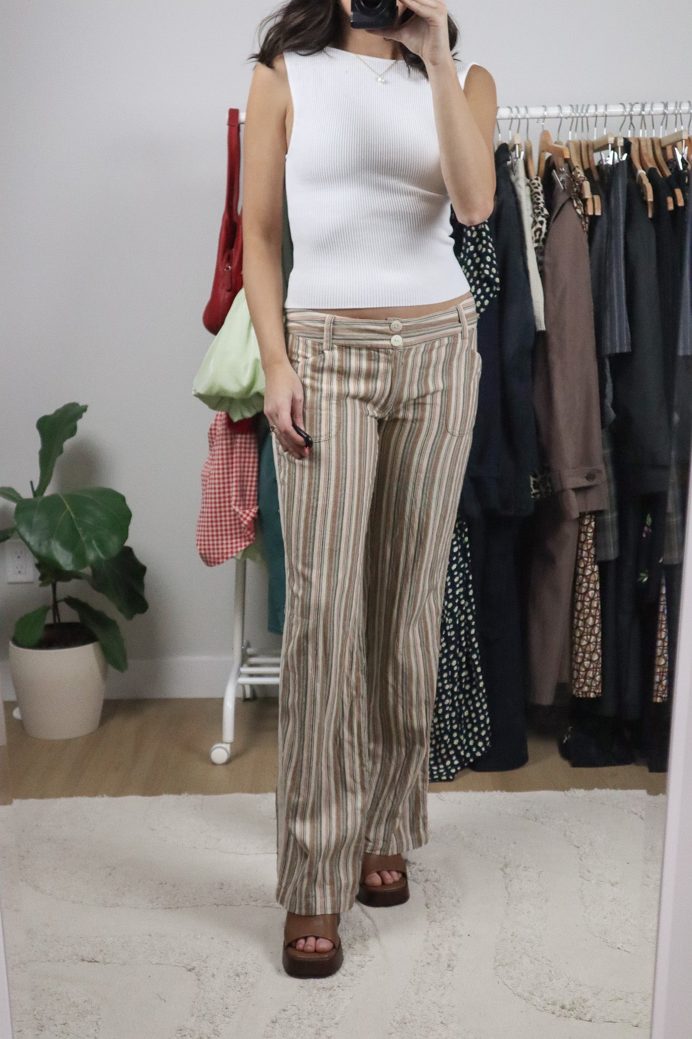 Vintage x Striped Low Rise Pants (10)