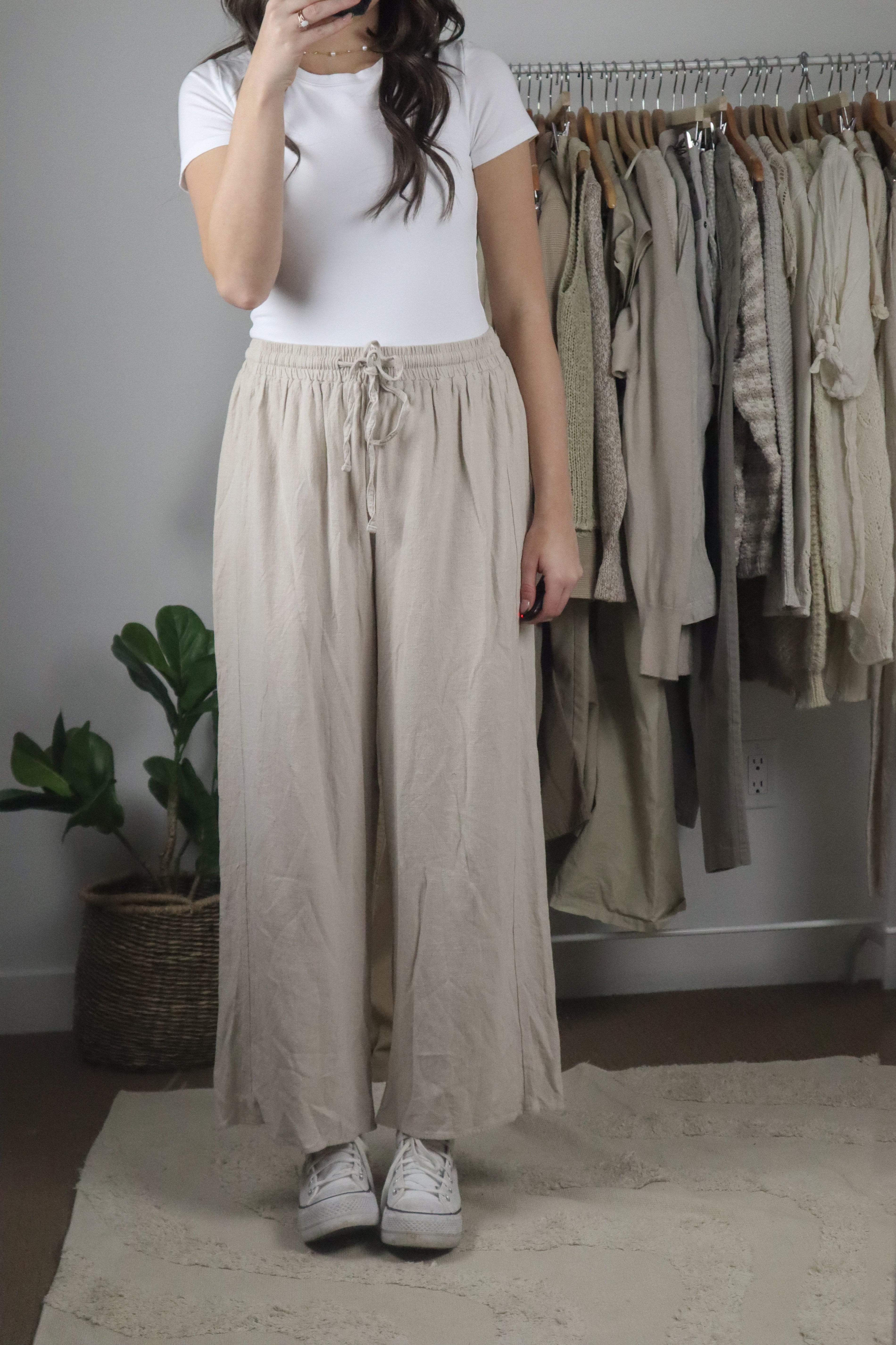 Modern x Linen Blend Flowy Pants (M/L)