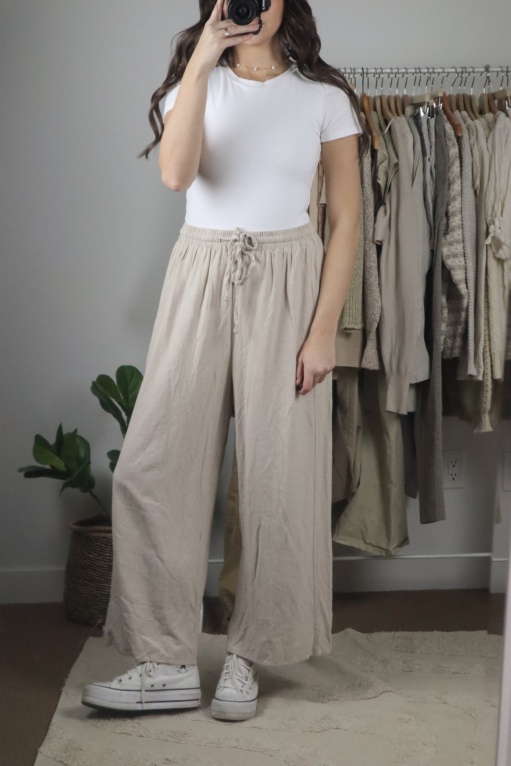 Modern x Linen Blend Flowy Pants (M/L)