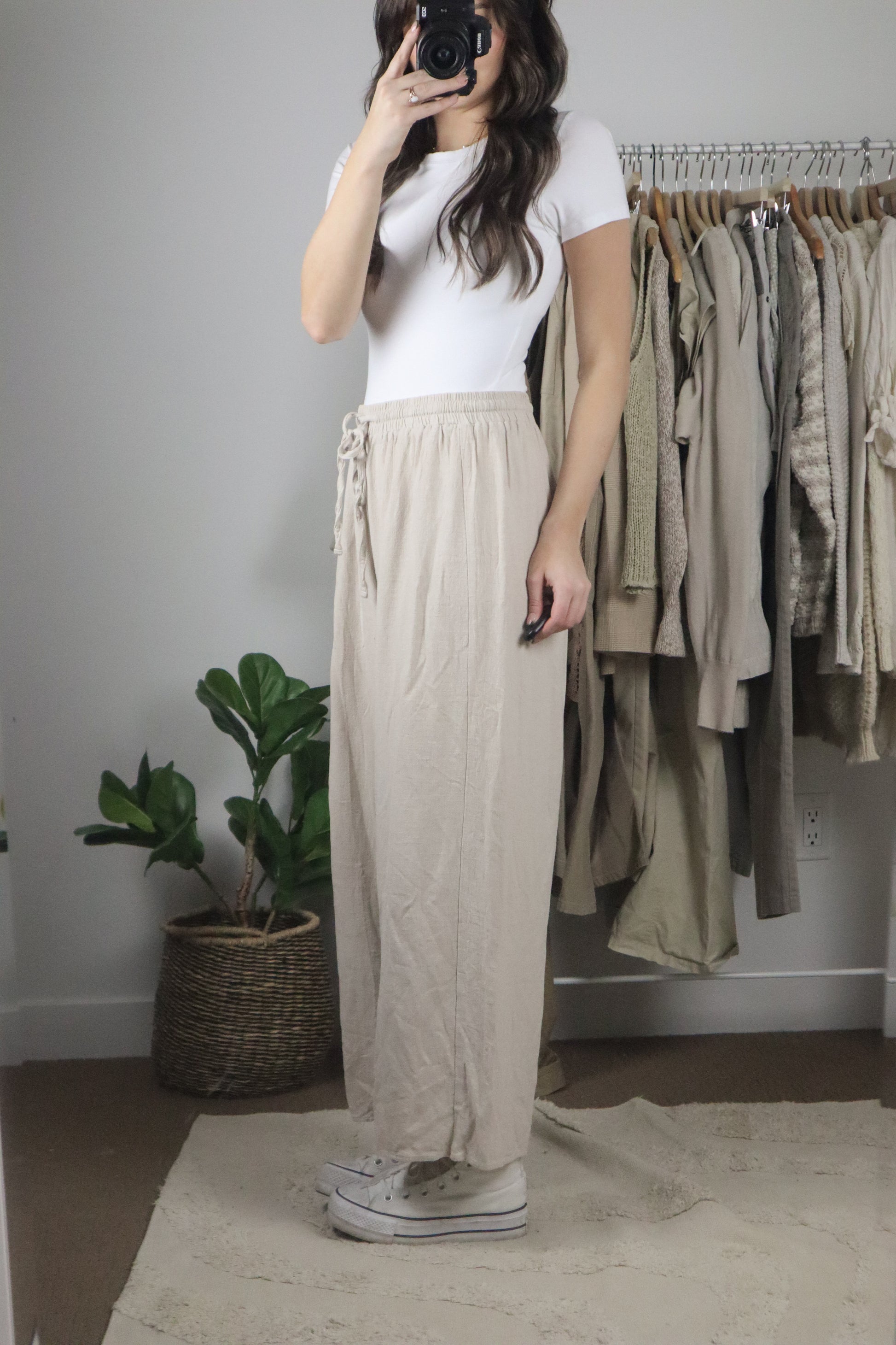 Modern x Linen Blend Flowy Pants (M/L)