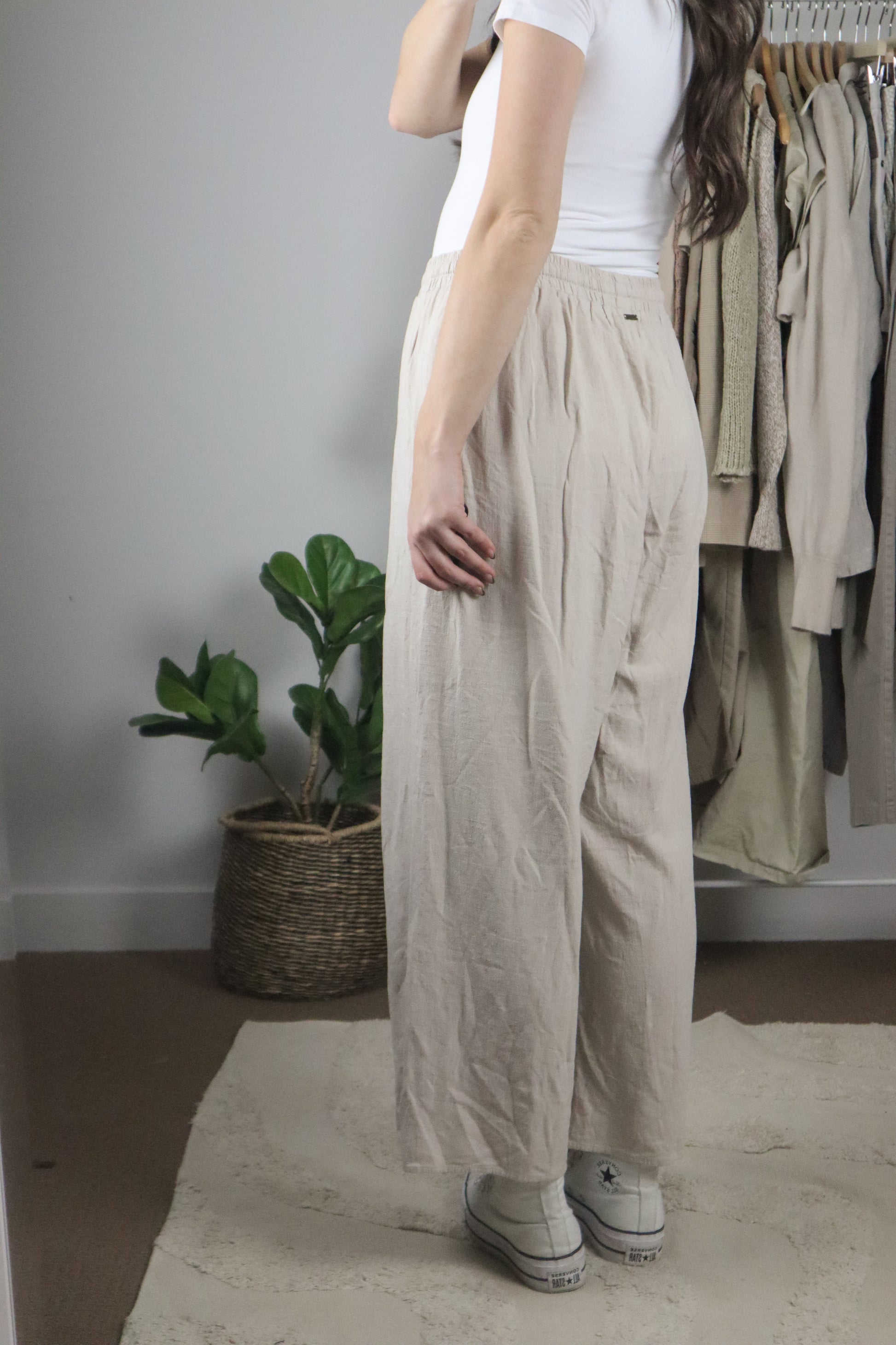 Modern x Linen Blend Flowy Pants (M/L)
