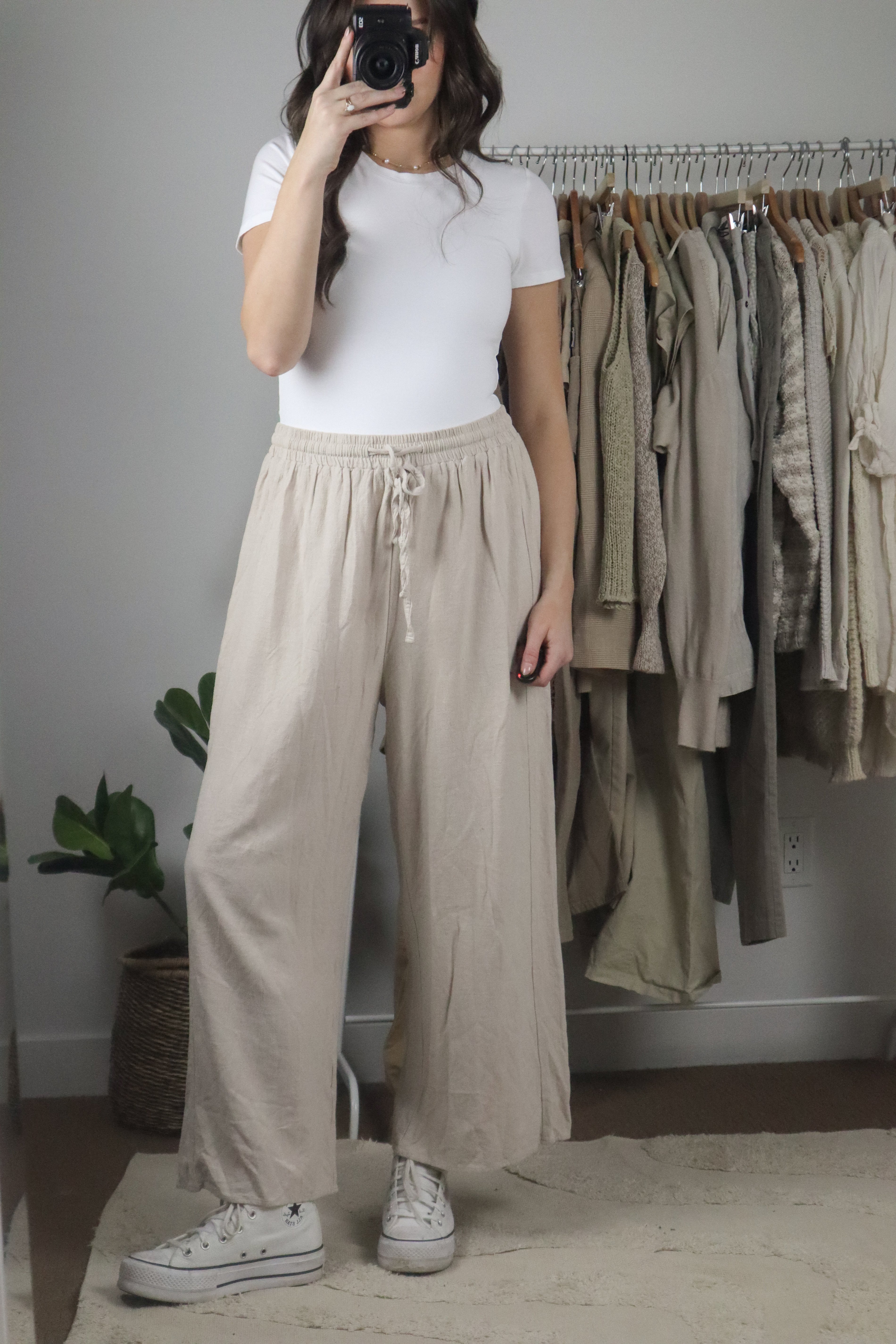 Modern x Linen Blend Flowy Pants (M/L)