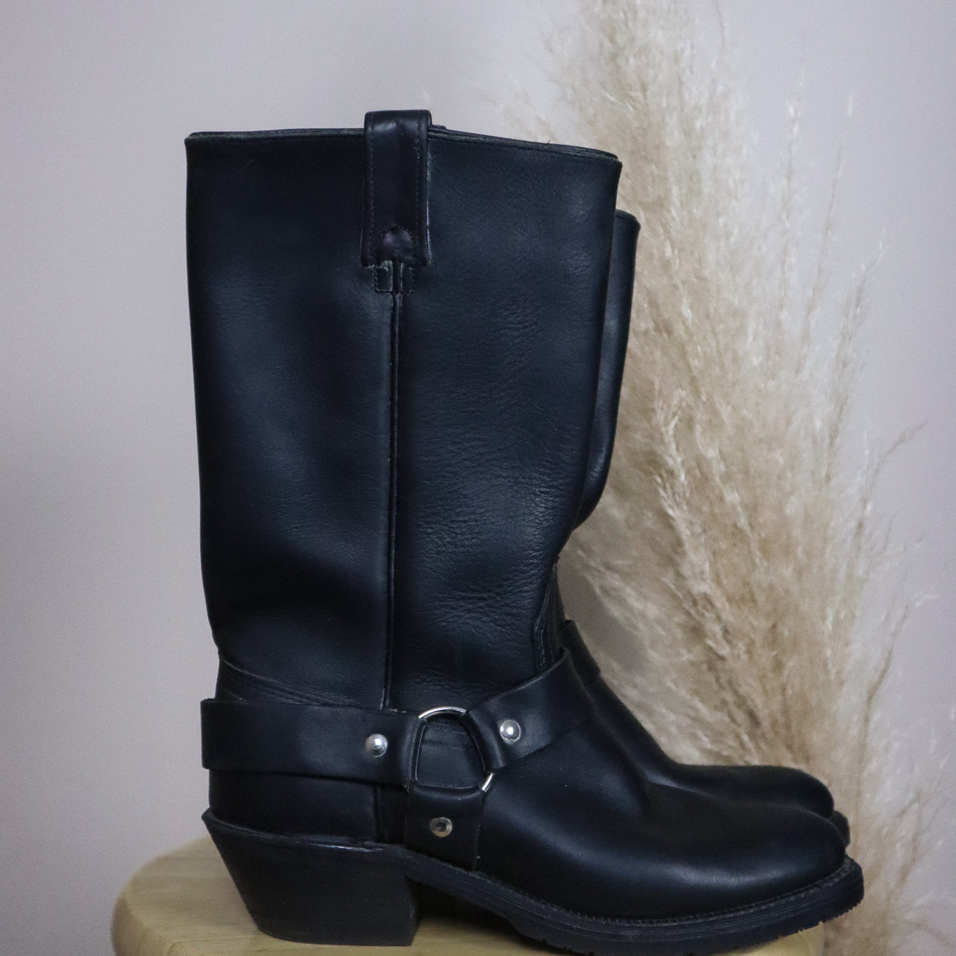 Made in Canada x Vintage x Leather Moto Boots (6/6.5)