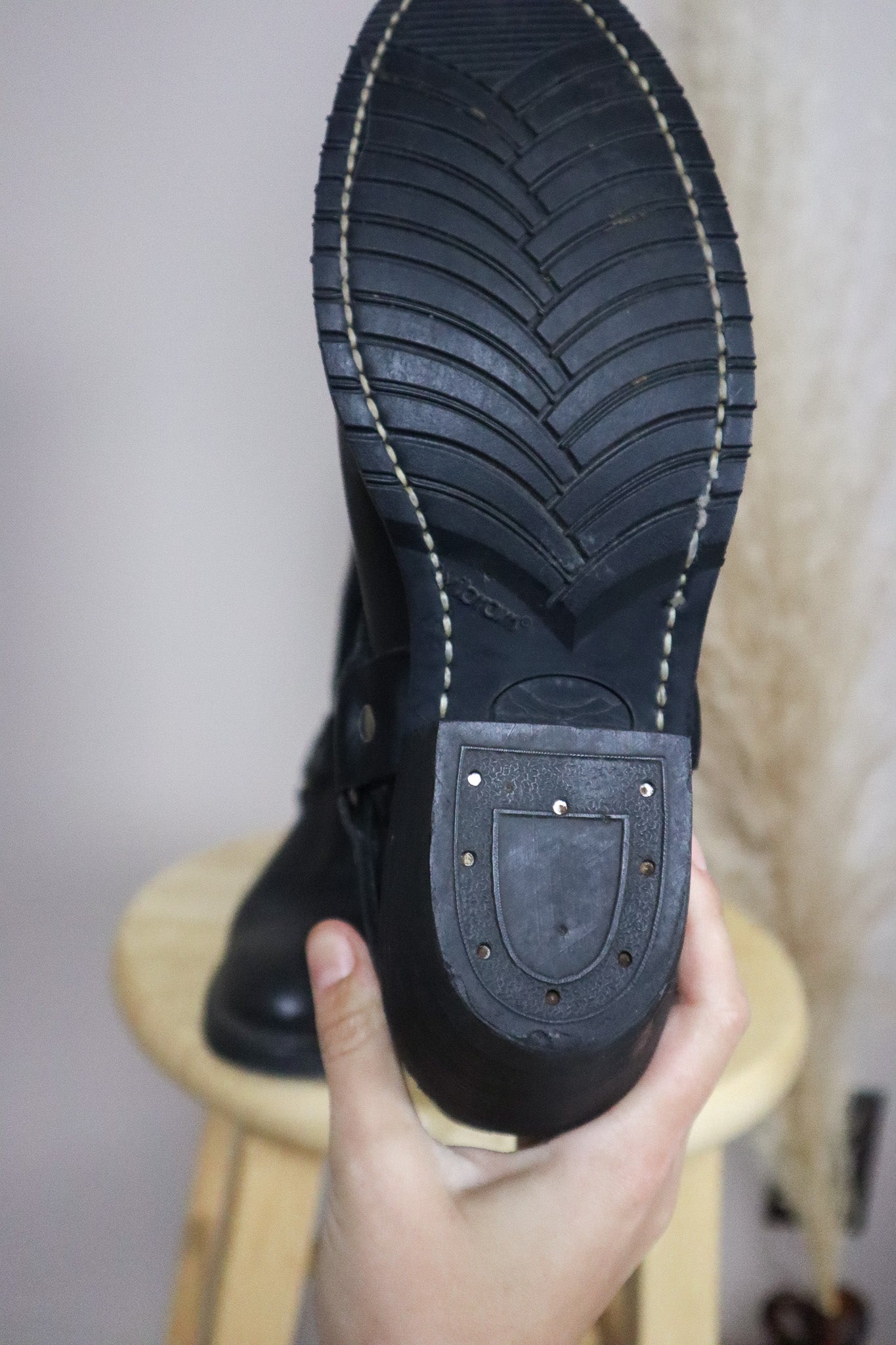 Made in Canada x Vintage x Leather Moto Boots (6/6.5)