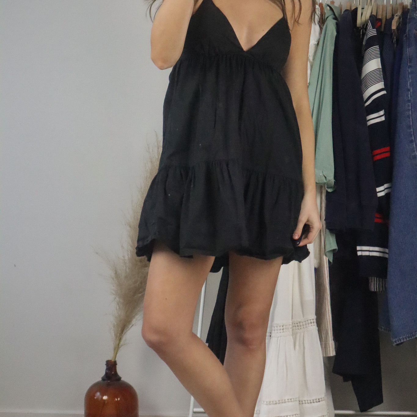 Modern x Open Back Mini Dress (S)