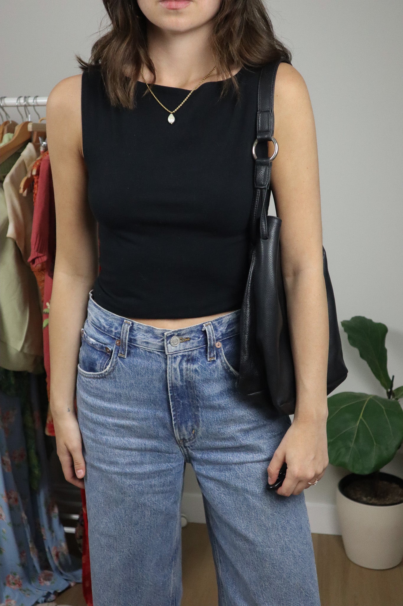 Vintage x Leather Bucket Bag