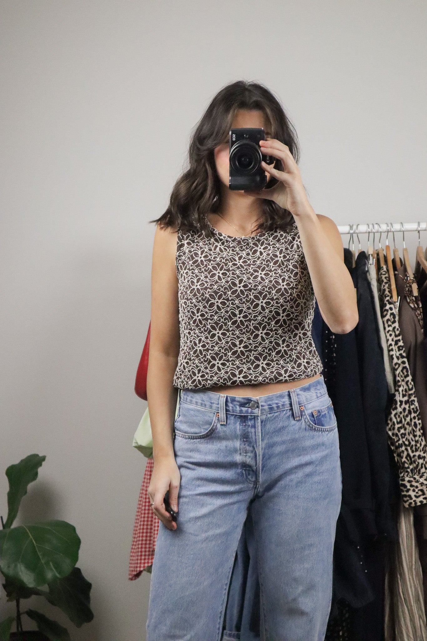 Vintage x Lace Flower Tank (M)