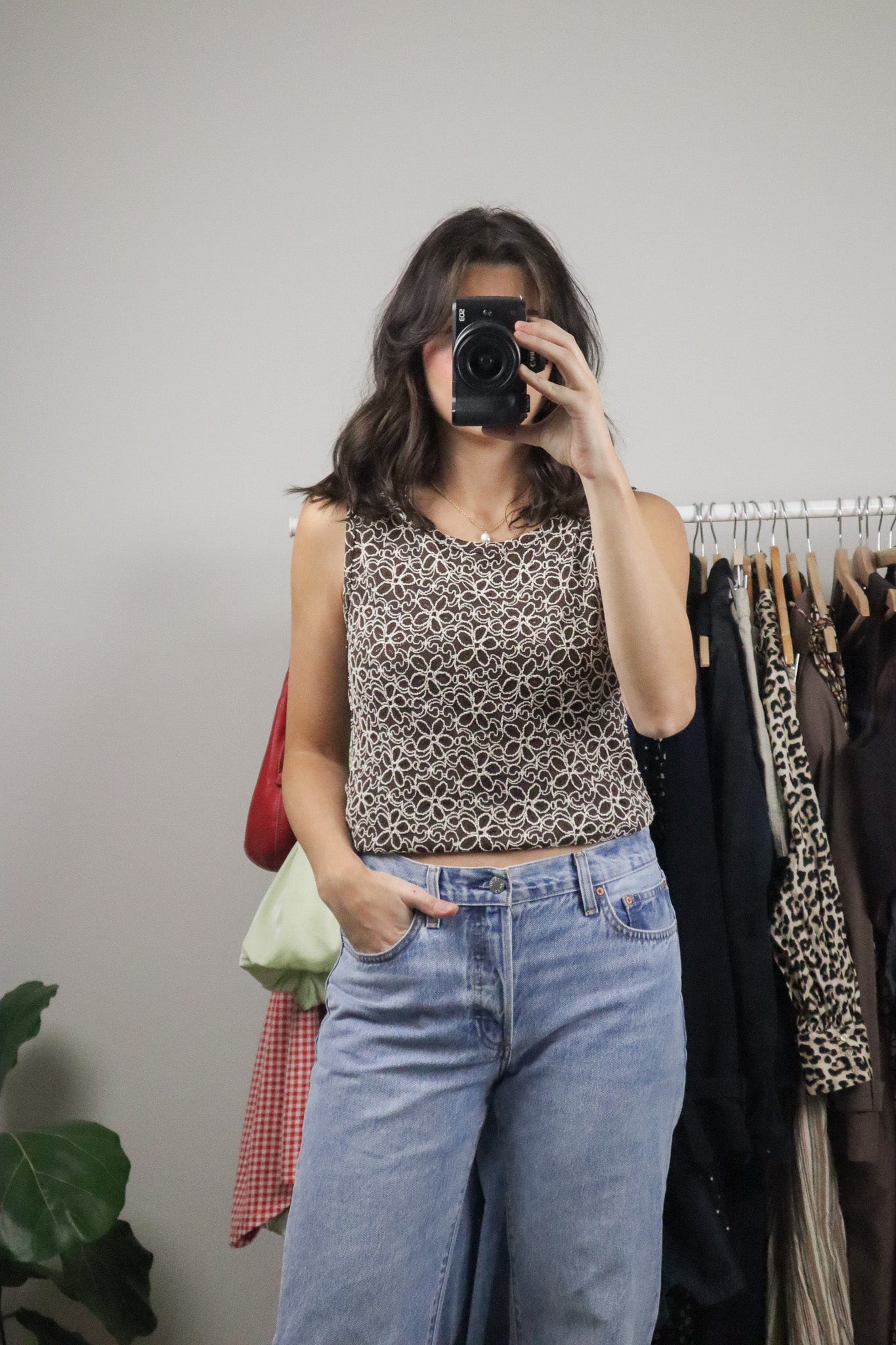 Vintage x Lace Flower Tank (M)