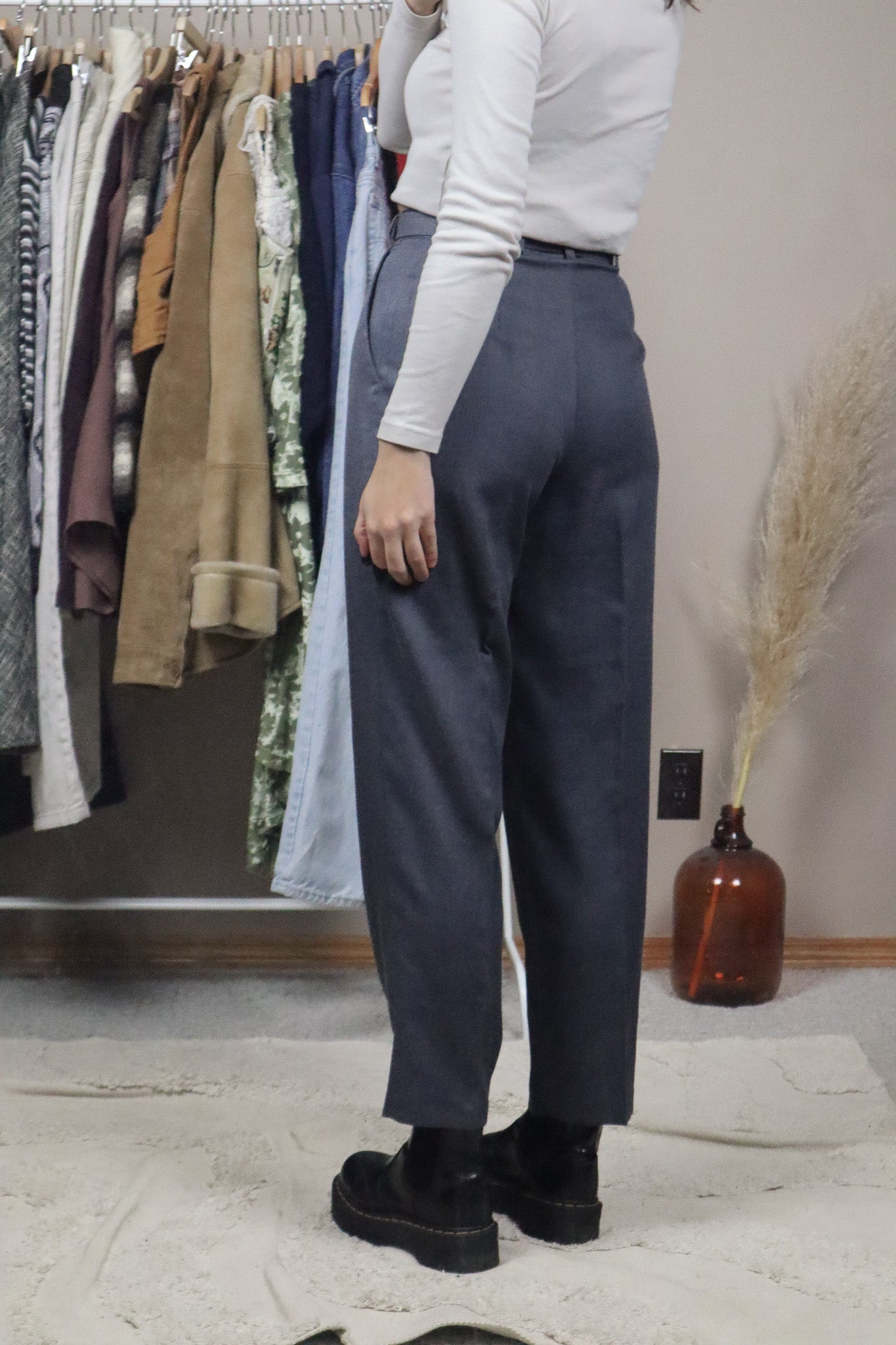 Made in Canada x Vintage x Belted Trousers (XS)