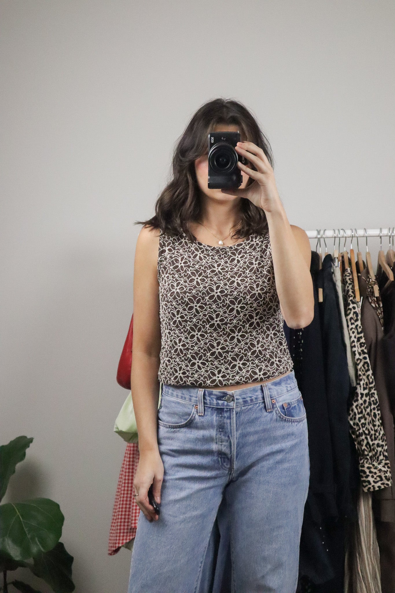 Vintage x Lace Flower Tank (M)