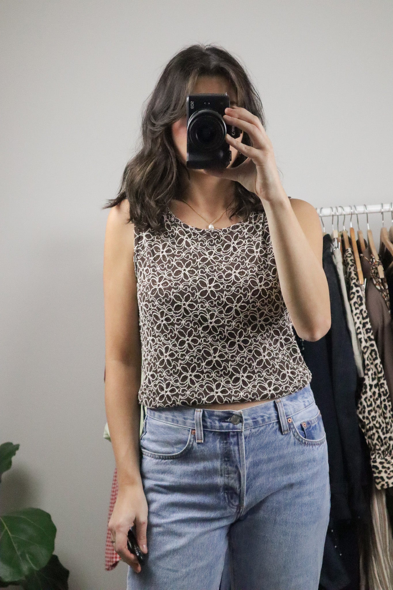 Vintage x Lace Flower Tank (M)