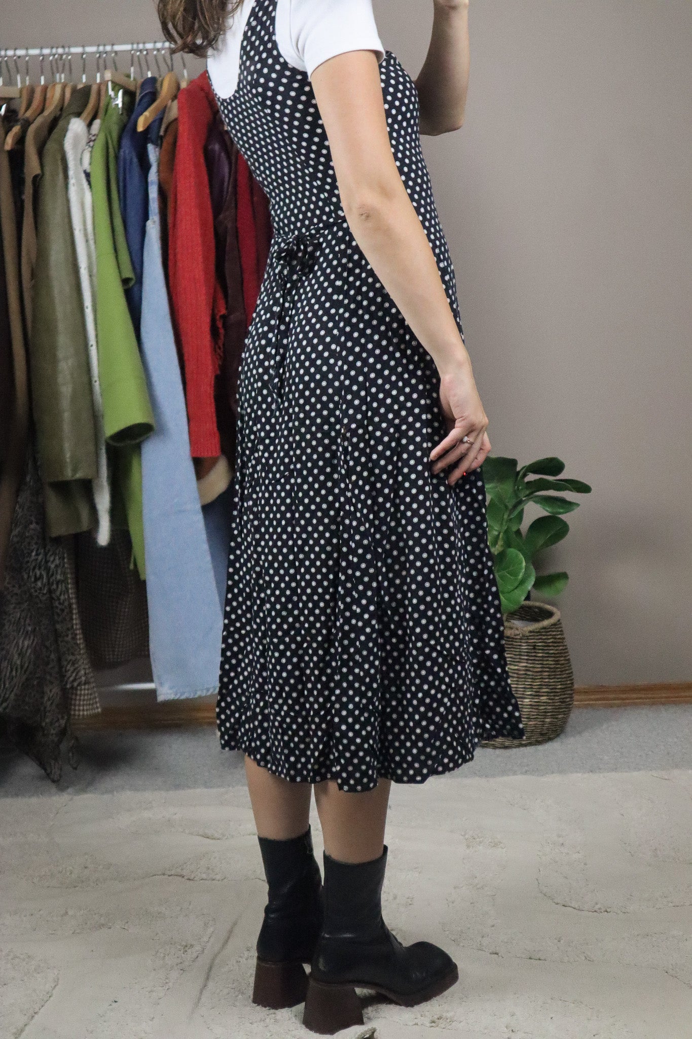 Vintage x Polka Dot Maxi Dress (XS/S)