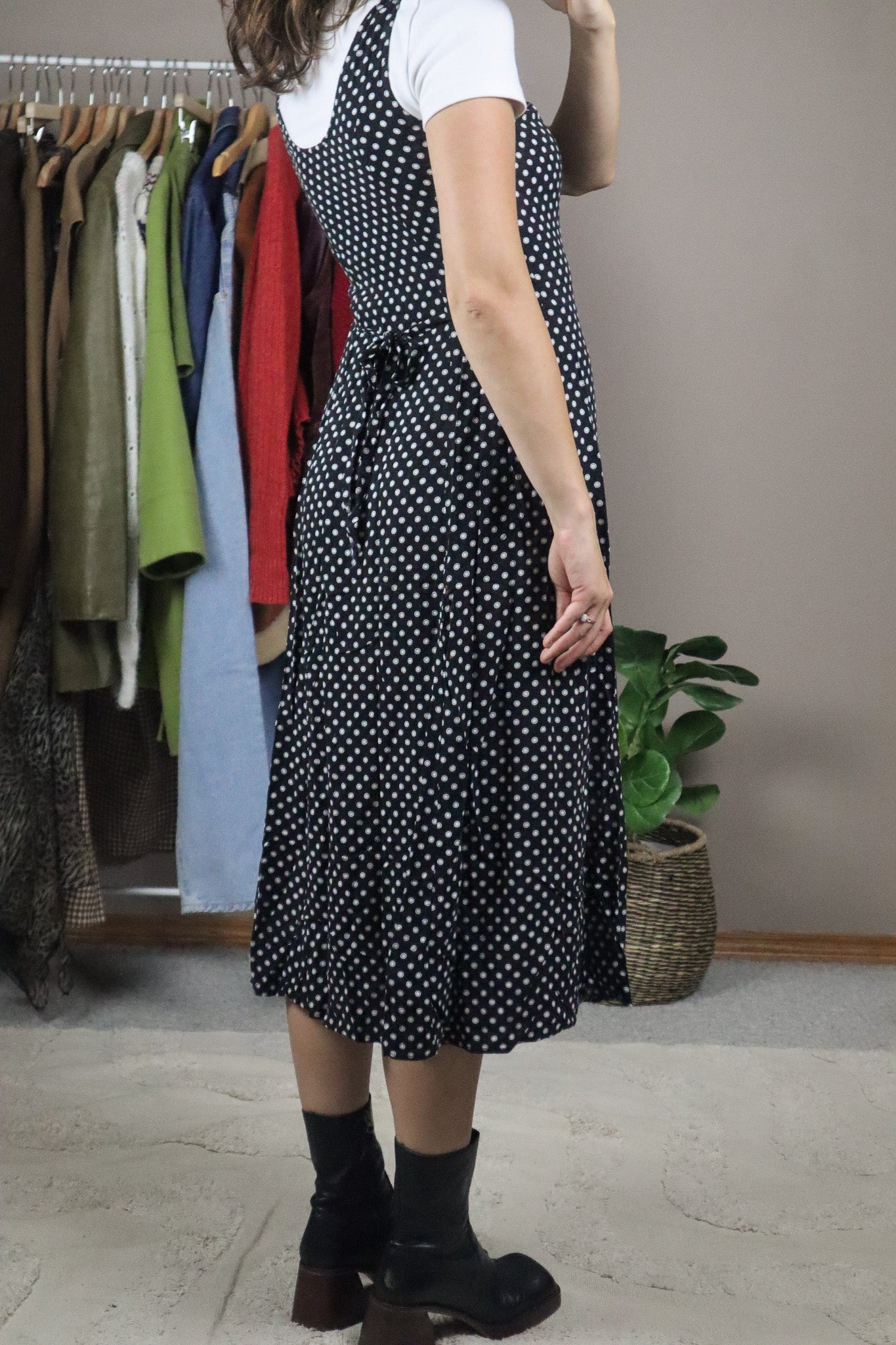Vintage x Polka Dot Maxi Dress (XS/S)