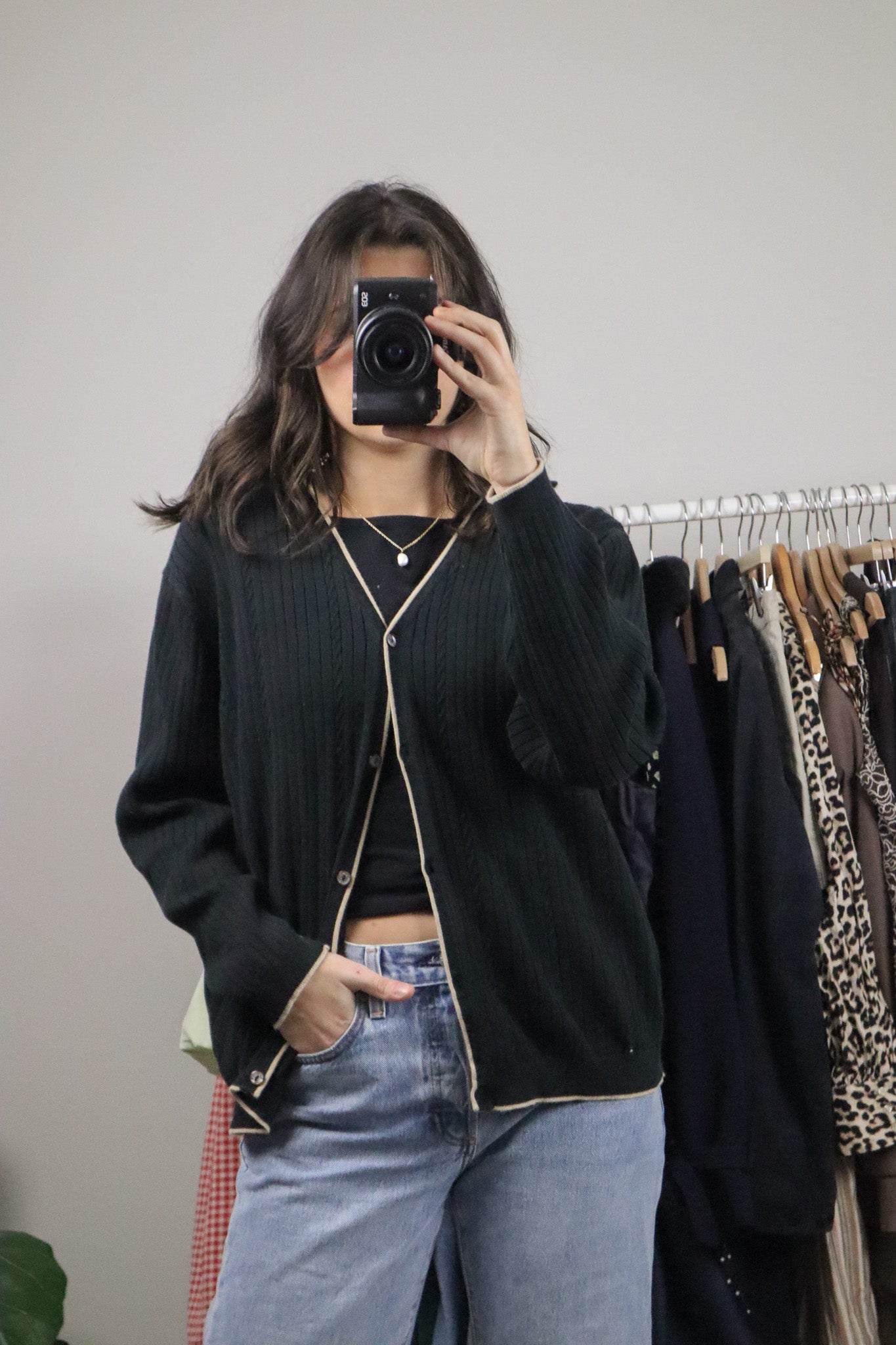 Vintage x Contrast Cardigan (M/L)