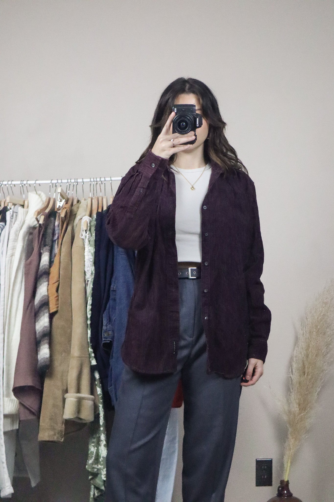 Vintage x Corduroy Button Up (M)